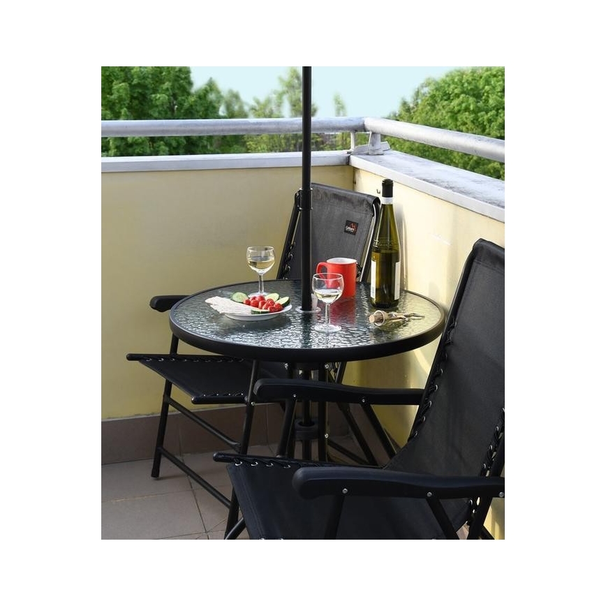 Sklopiva baštenska stolica, crna