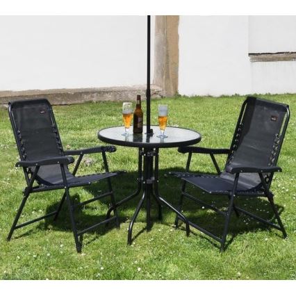 Sklopiva baštenska stolica, crna