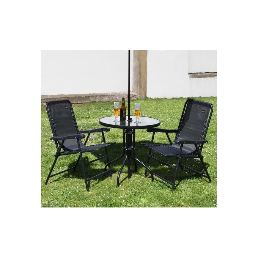 Sklopiva baštenska stolica, crna