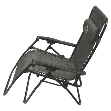 Sklopiva fotelja sa podesivim naslonom antracit