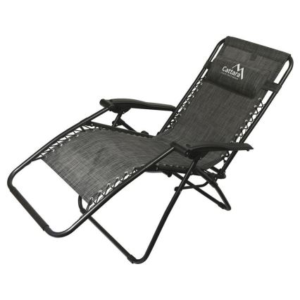 Sklopiva fotelja sa podesivim naslonom antracit