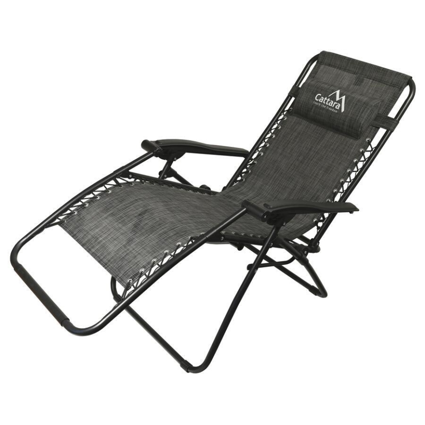 Sklopiva fotelja sa podesivim naslonom antracit