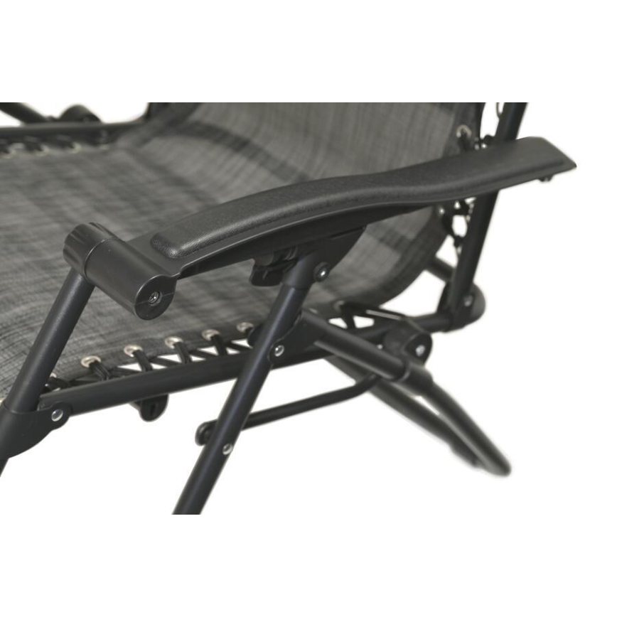 Sklopiva fotelja sa podesivim naslonom antracit