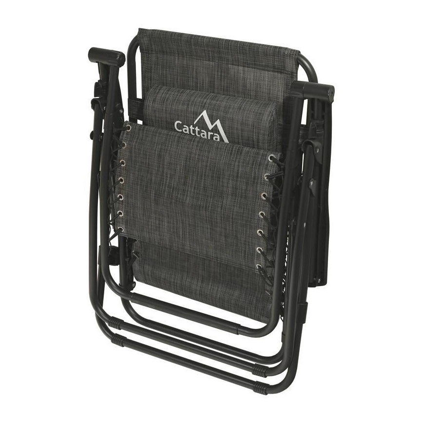 Sklopiva fotelja sa podesivim naslonom antracit