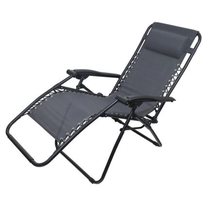 Sklopiva fotelja sa više položaja, siva