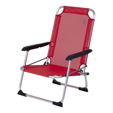 Sklopiva kamperska stolica crvene boje