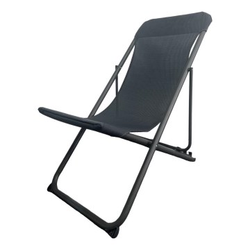 Sklopiva ležaljka za kampovanje, crna