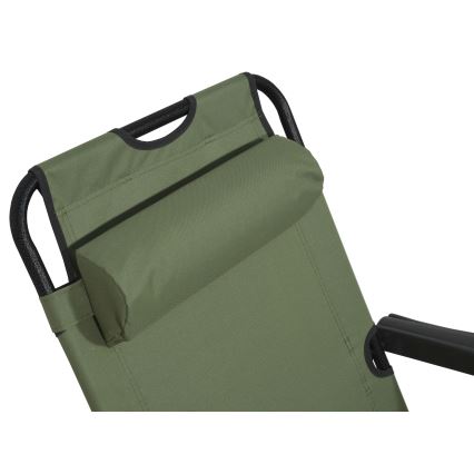 Sklopiva podesiva fotelja zelena/crna