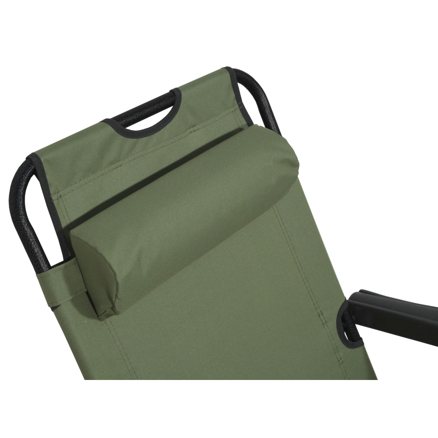 Sklopiva podesiva fotelja zelena/crna