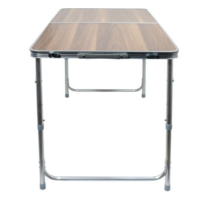 Sklopivi sto za kampovanje braon/mat hrom