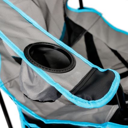 Sklopivi kamperski sto + stolica siva/plava