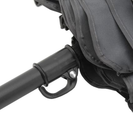 Sklopivi sivi suncobran sa nagibom, prečnika 1,8 m