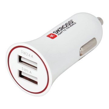 SKROSS - Auto punjač 2xUSB/3400mA/12-24V/5V