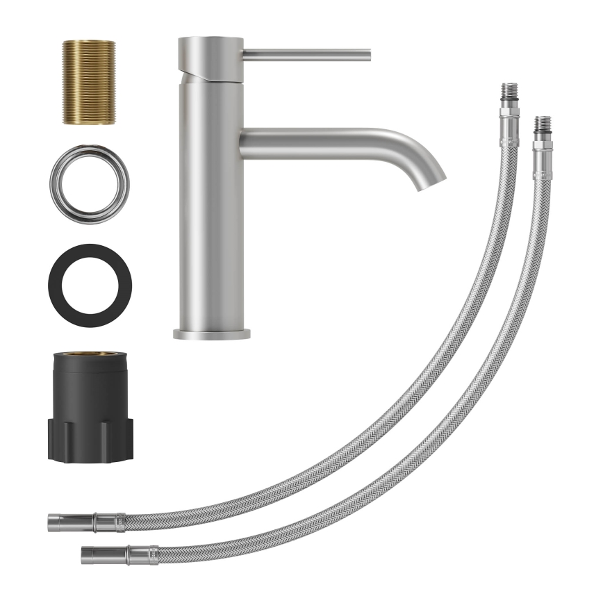 Slavina za umivaonik SOVANG 18,3 cm, četkani nerđajući čelik