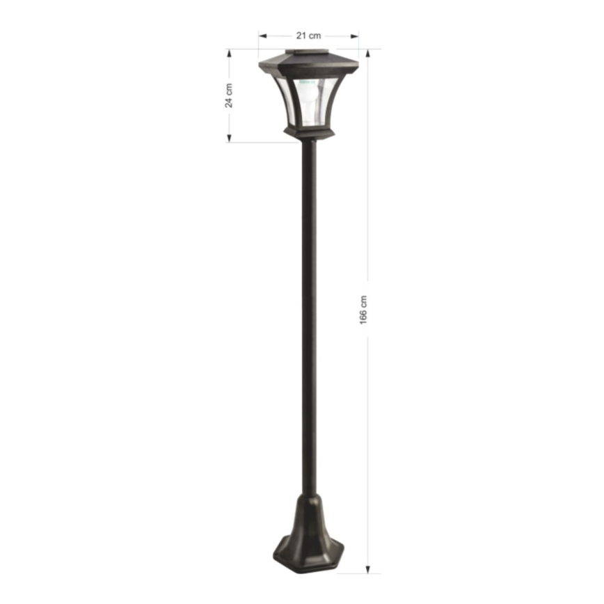Solarna LED spoljašnja lampa LED/1,2V 1800 mAh IP44 crna