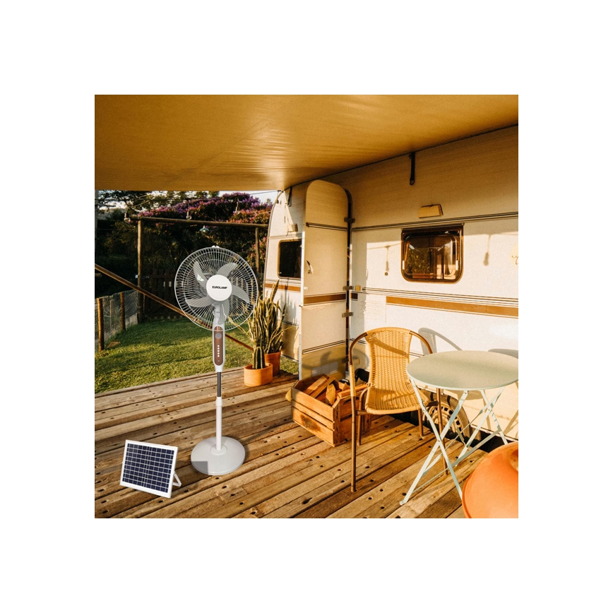 Solarni stajaći ventilator 15W/4V/230V prečnik 45 cm beo
