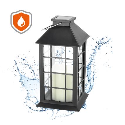 Solarno LED viseće svetlo LED/0,02W/1,2V 1xAA 2700K IP44 200 mAh crno