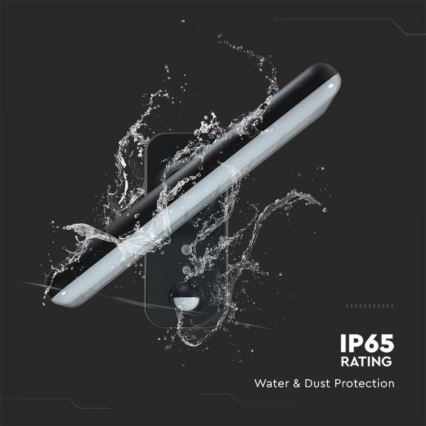 LED solarno zidno svetlo sa senzorom LED/15W/3,2V 4000K/6000K IP65 6000 mAh crna