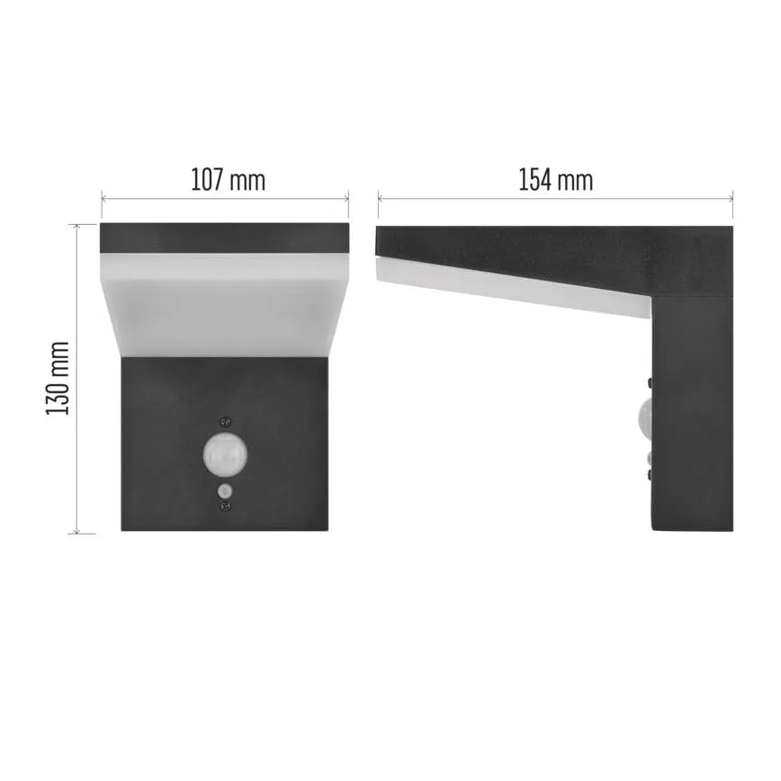 Solarno LED zidno svetlo sa senzorom LED/4,4W/3,7V 2200 mAh IP44