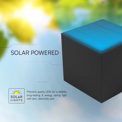 LED solarno zidno svetlo sa senzorom LED/9W/5V 3000/4000/5000K IP65 2600 mAh antracit