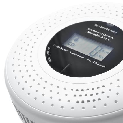 Detektor dima i ugljen-monoksida sa LCD displejem 2xAA