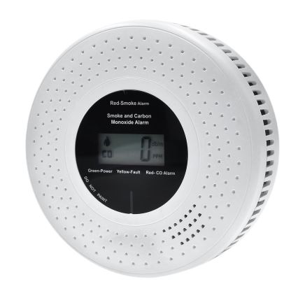 Detektor dima i ugljen-monoksida sa LCD displejem 2xAA