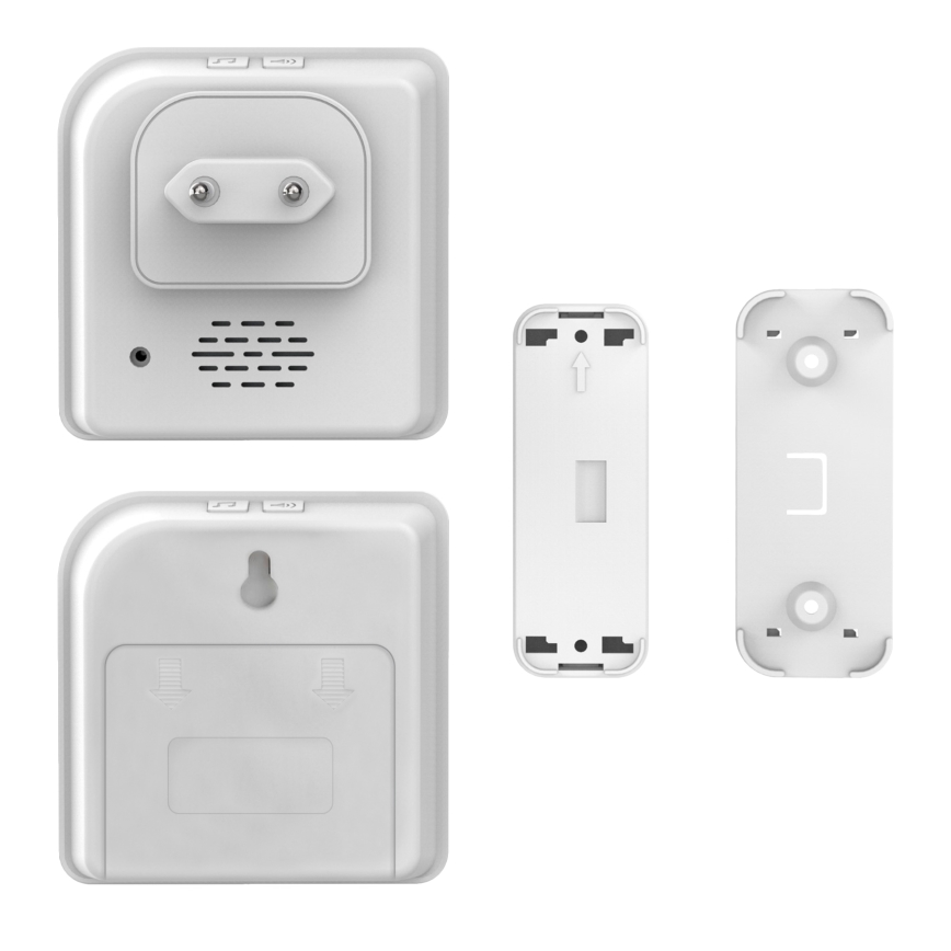 Komplet 2x bežičnih zvonaca 230V/3xAAA IP56 beli