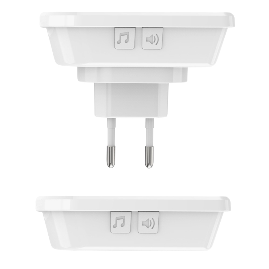 Komplet 2x bežičnih zvonaca 230V/3xAAA IP56 beli