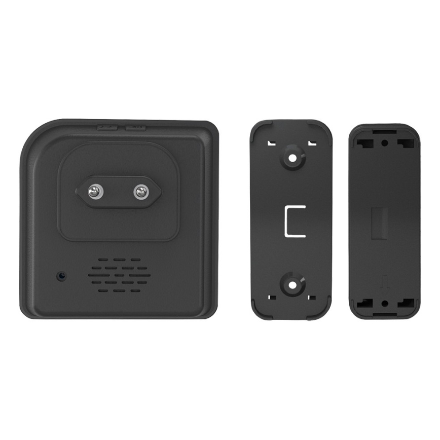 Bežično zvono za utičnicu 230V/1xCR2032 IP56, crno