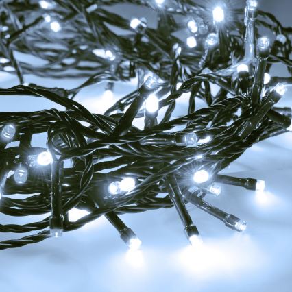 LED spoljašnji božićni lanac 100xLED/8 funkcija 13m IP44 hladna bela