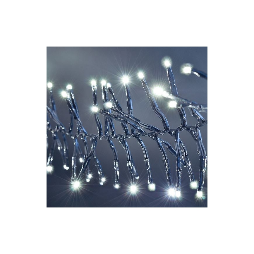 LED spoljna girlanda 576xLED/8 funkcija 8m IP44 hladno bela + daljinski upravljač