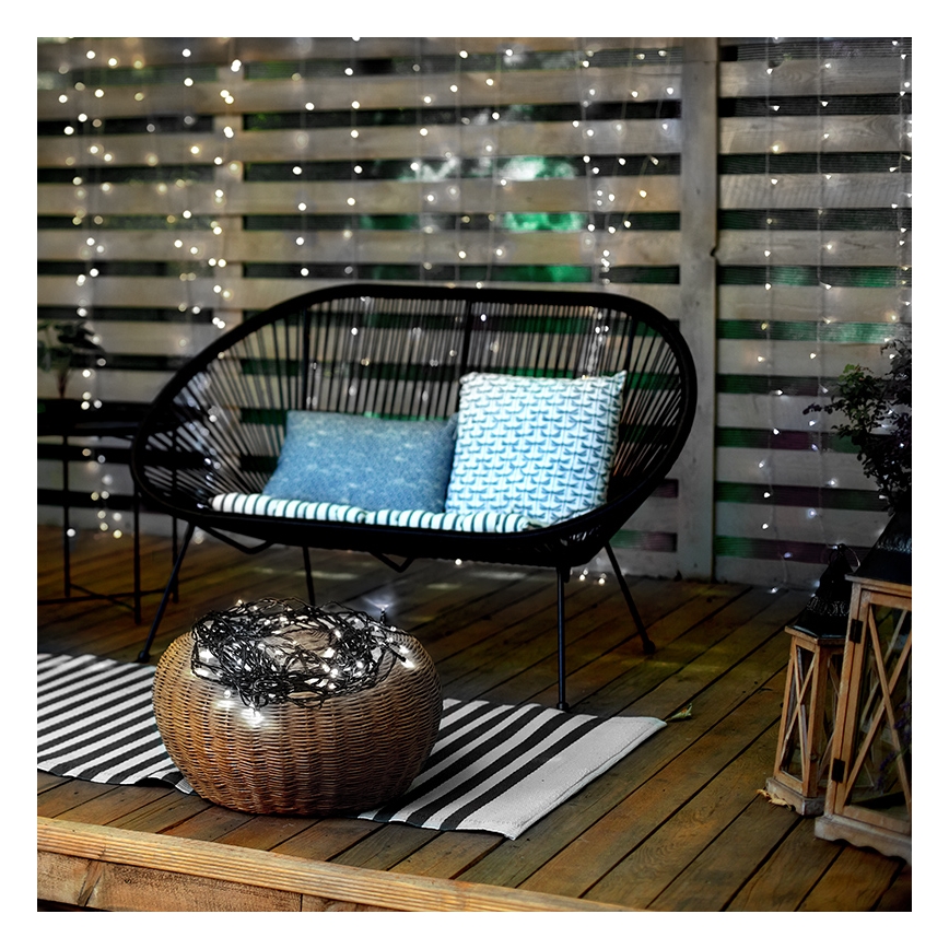 LED spoljni niz 50xLED/8 funkcija 8 m IP44 hladno belo