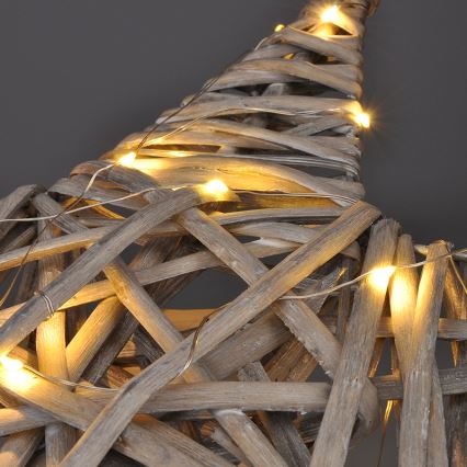 LED božićna dekoracija od ratana, napajanje 2xAA