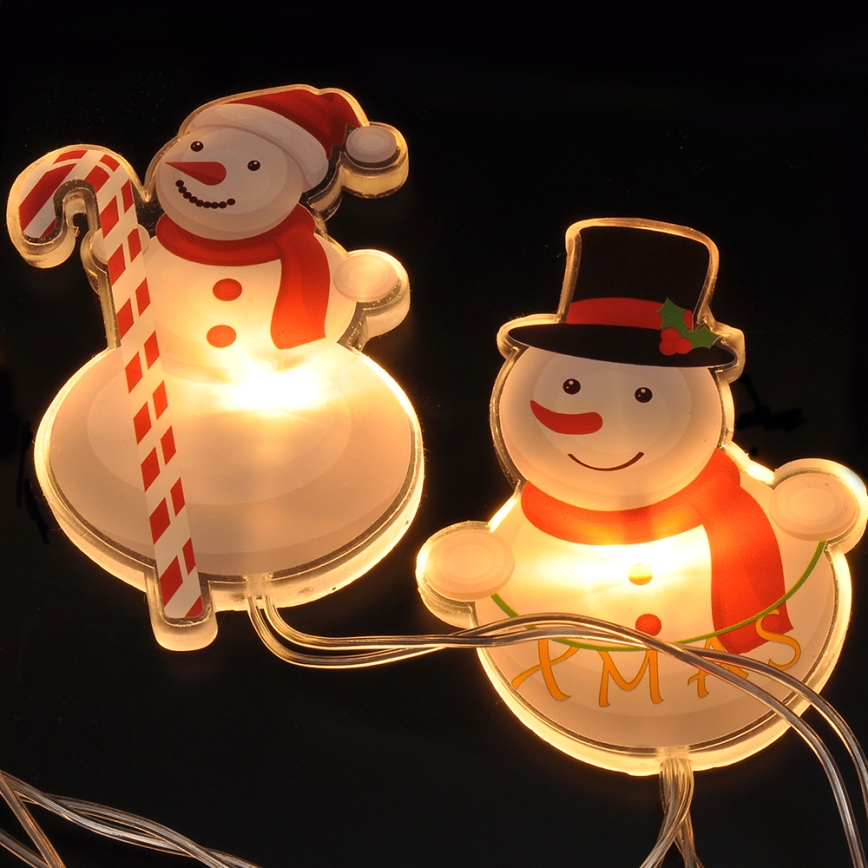 LED  niz sa usisnim čašicama 6xLED/2xAA 1,2m topla bela sneško