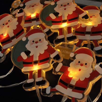 LED lanac sa usisnim čašicama 6xLED/2xAA 1,2m topla bela Santa