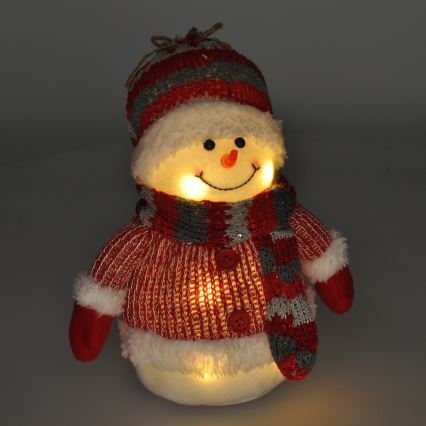LED Božićna dekoracija LED/3xAA snegović