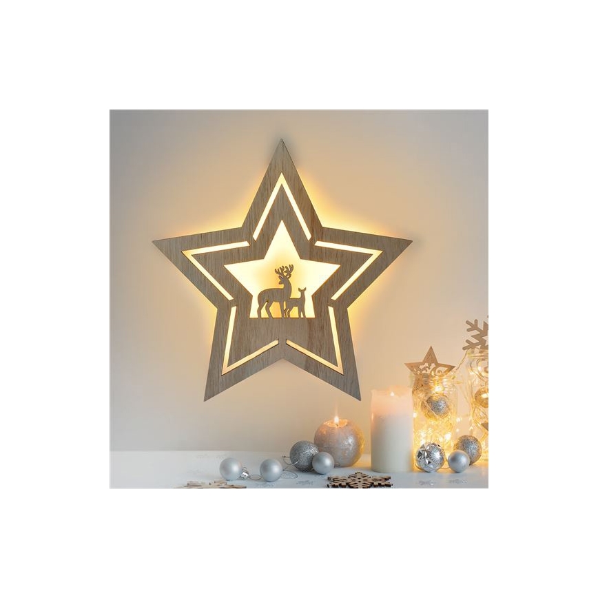 LED božićna dekoracija LED/2xAA zvezda