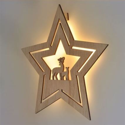 LED božićna dekoracija LED/2xAA zvezda