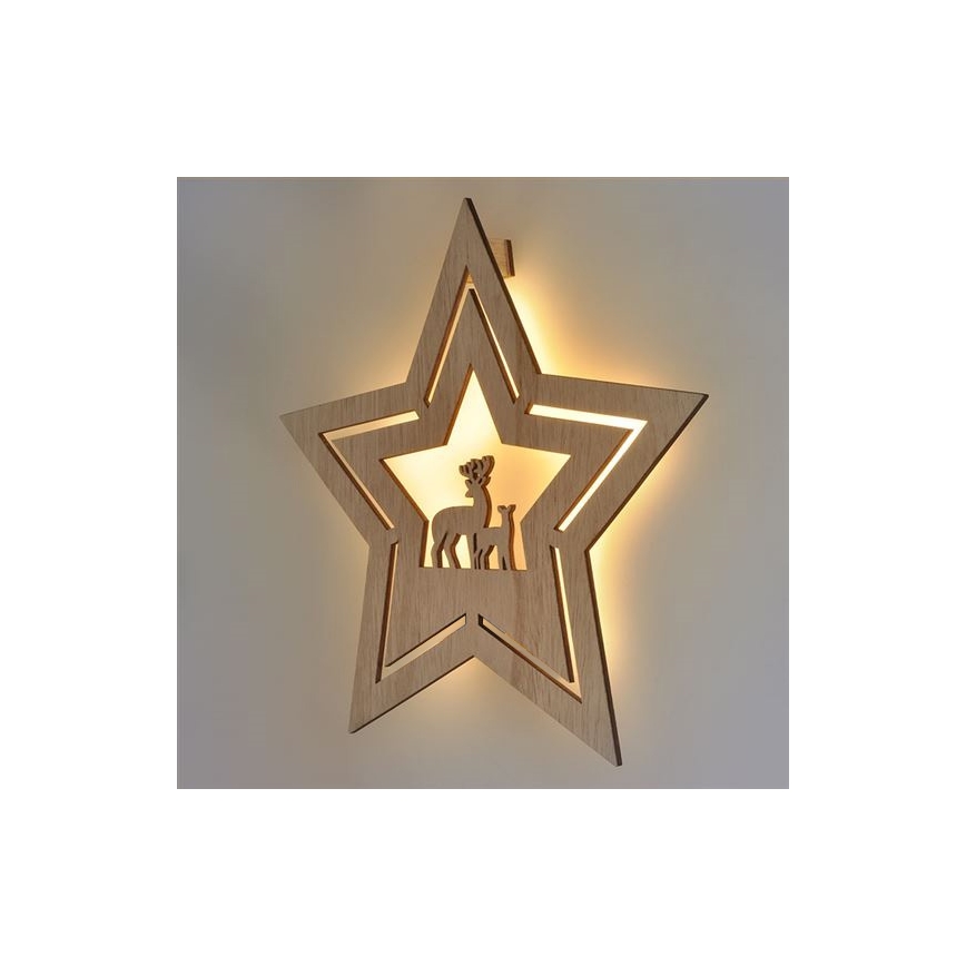 LED božićna dekoracija LED/2xAA zvezda