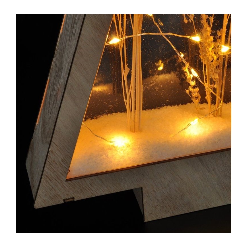 LED božićna dekoracija LED/2xAA zasneženo zimsko cveće