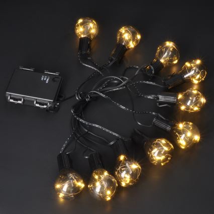 LED spoljašnji dekorativni niz GIRLANDA 10xLED/3xAA 3 m IP44 toplo belo