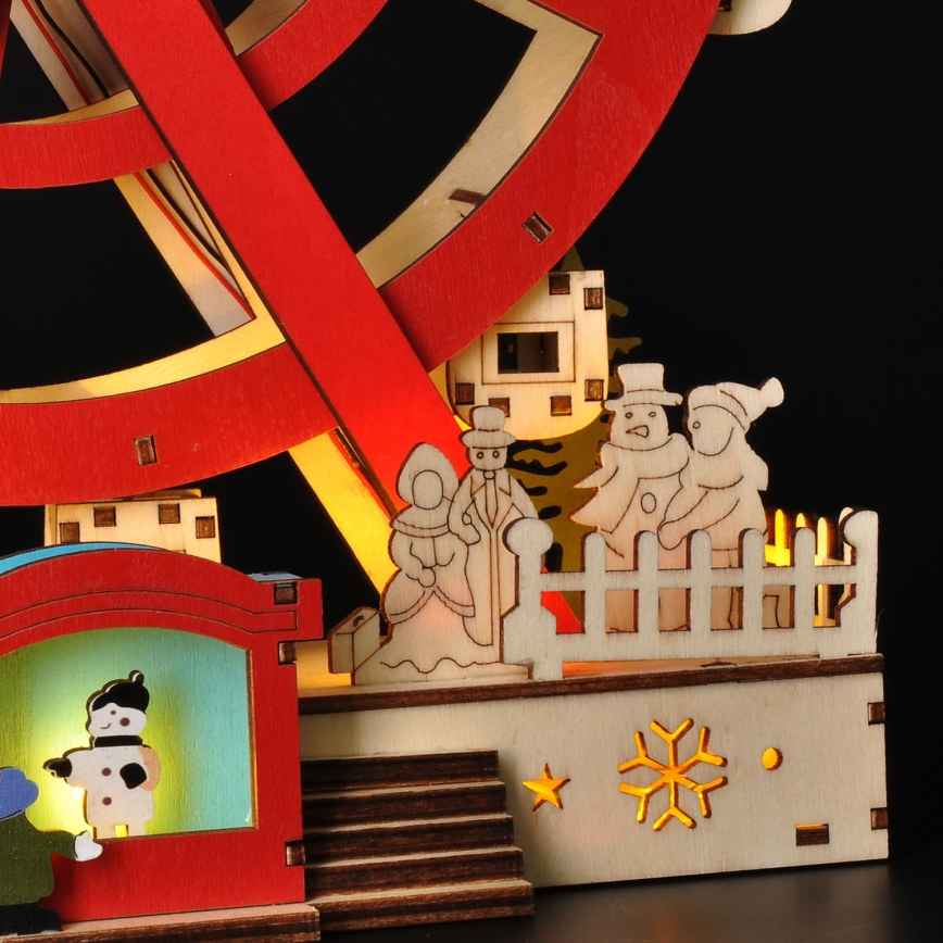 LED božićna dekoracija LED/2xAA/topla bela vrteška