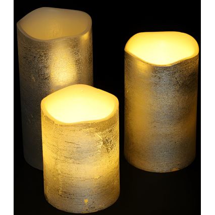 Komplet 3x LED sveća LED/3xAAA topla bela