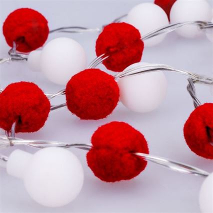 LED lanac 20xLED/2xAA 1,8 m topla bela