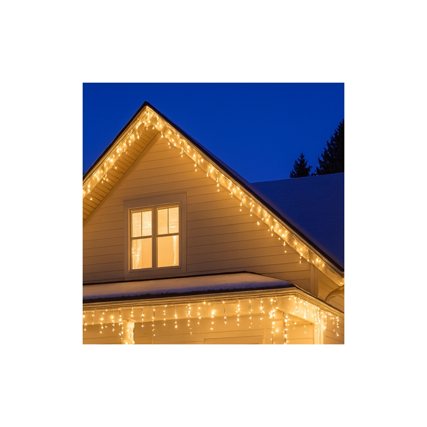 LED spoljna zavesa 360xLED/8 funkcija 15m IP44 topla bela