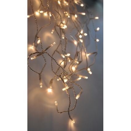 LED spoljna zavesa 360xLED/8 funkcija 15m IP44 topla bela
