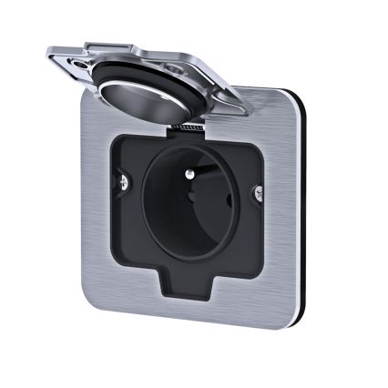 Spoljna ugradna podna utičnica IP55, četvrtasta