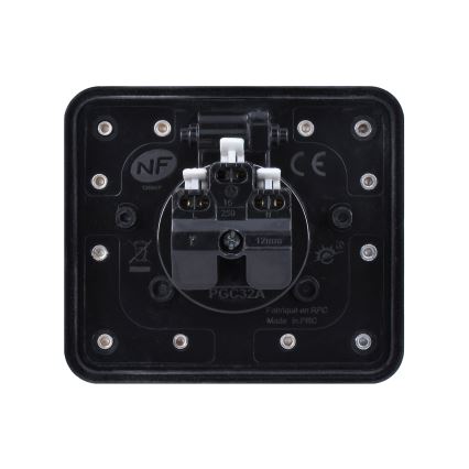 Spoljna ugradna podna utičnica IP55, četvrtasta