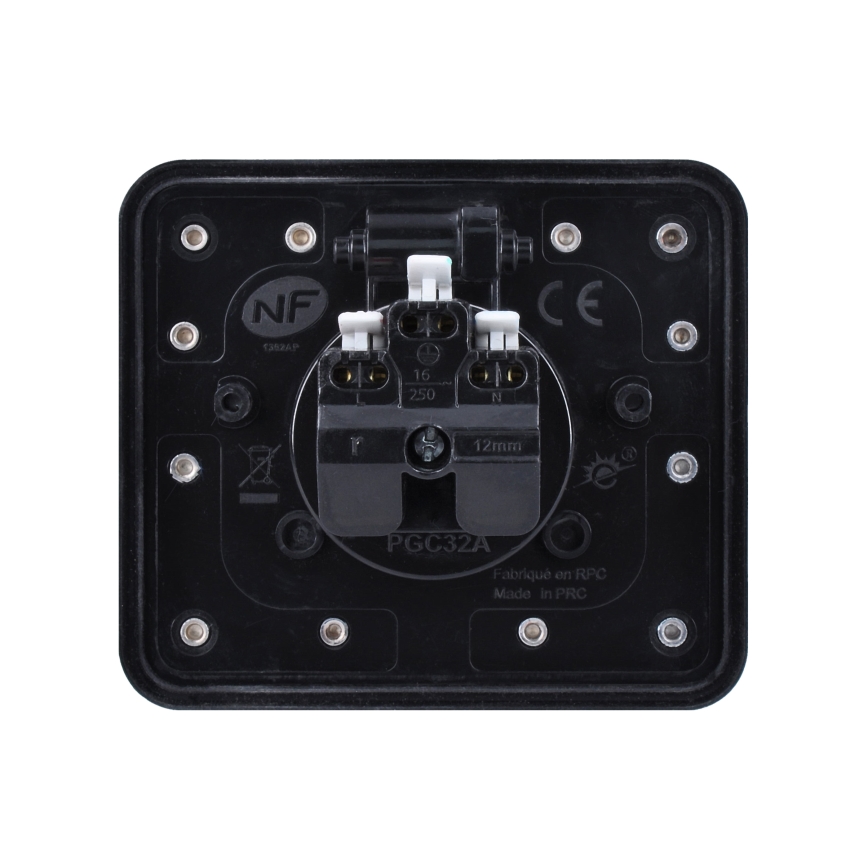 Spoljna ugradna podna utičnica IP55, četvrtasta