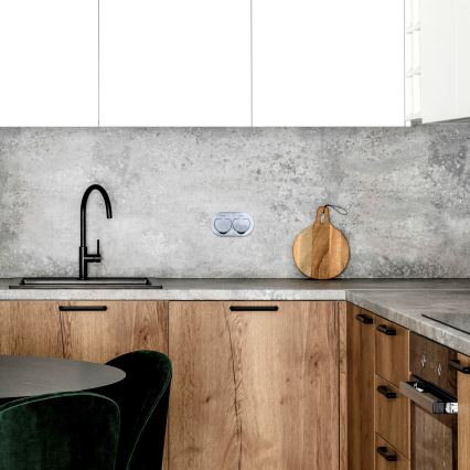 Spoljna ugradna podna dvostruka utičnica IP55 okrugla